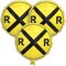 Railroad Party Balloons (3 Pcs.)! 3 Round Mylars are great for Train Themed Events, Kid's Birthday Party, Train Collectors, Retirement Party, Father's Day, Graduations.